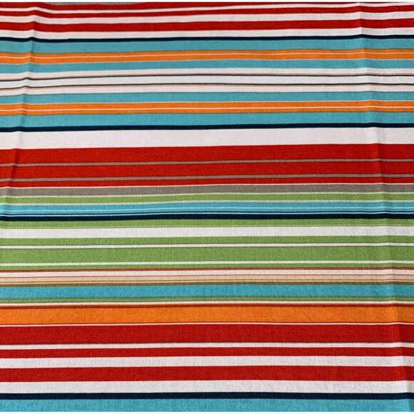 Dear Stella Nautical Stripe Cotton Fabric 24x12” Vibrant Multicolor Stripes Sewi - Picture 1 of 5
